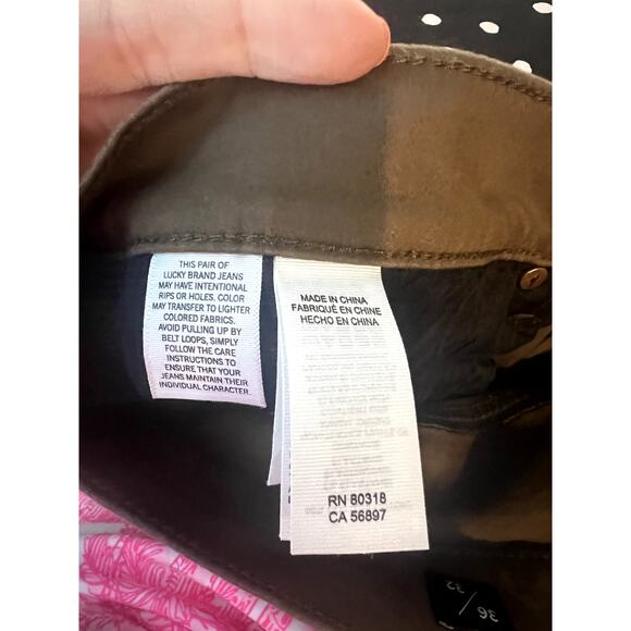 Lucky Brand Pants 121 Slim‎ Straight Chino Brown Khaki Size 36 x 32 - Picture 12 of 14